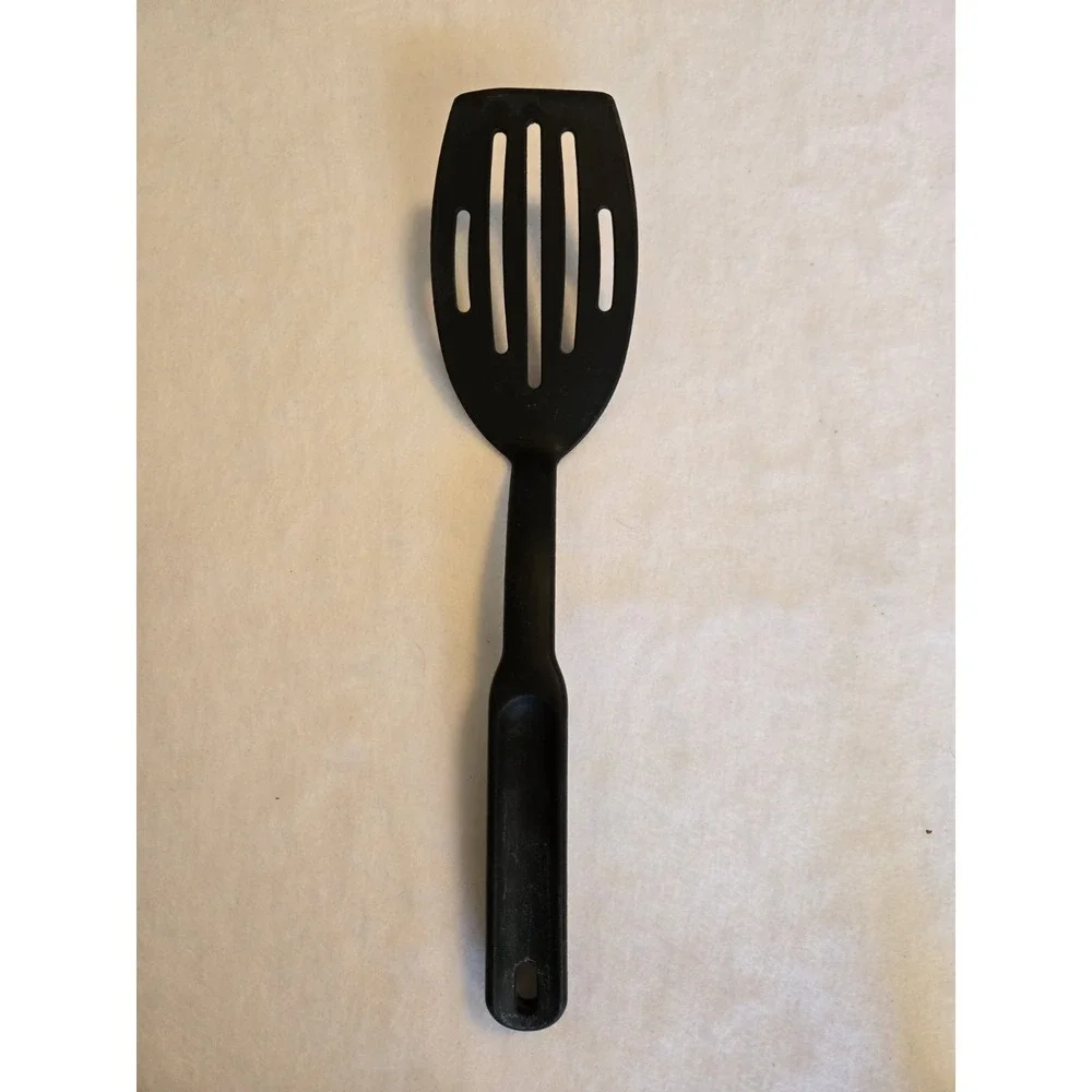 Pampered Chef Black Nylon Slotted Turner Spatula Heat Resistant 13